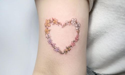 Fine Line Flower Heart